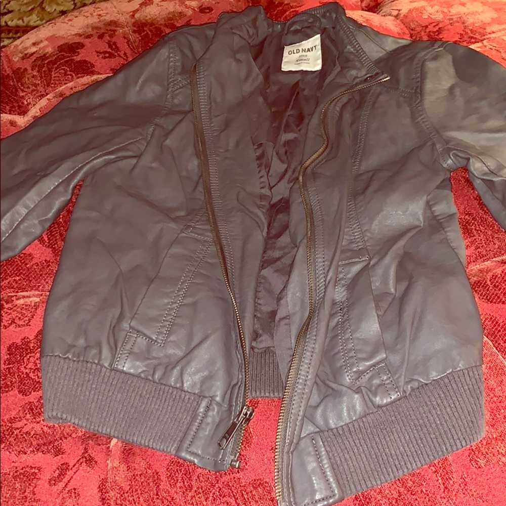 Old navy black leather jacket